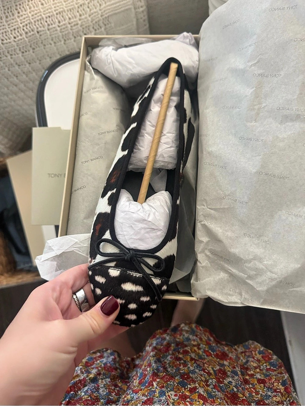 Tony Bianco Robyn Snow Leopard Ballet Flats